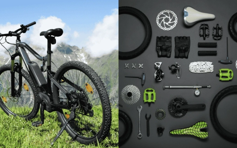 eBike mit Bauteilen